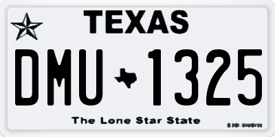 TX license plate DMU1325