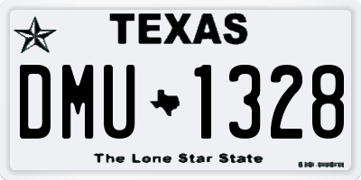 TX license plate DMU1328