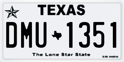 TX license plate DMU1351