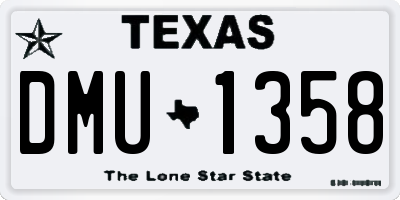 TX license plate DMU1358