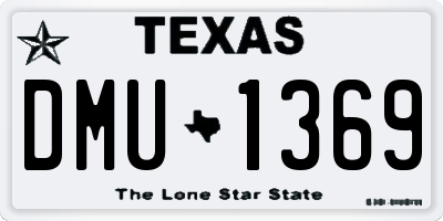 TX license plate DMU1369