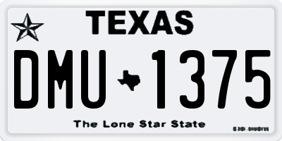 TX license plate DMU1375