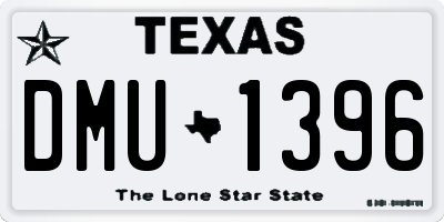 TX license plate DMU1396