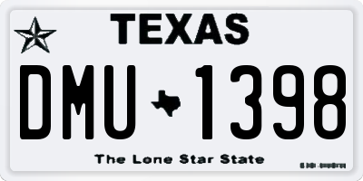 TX license plate DMU1398