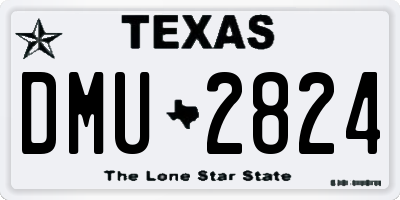 TX license plate DMU2824