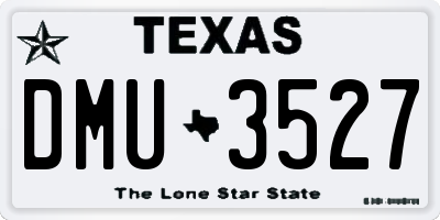 TX license plate DMU3527