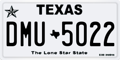 TX license plate DMU5022