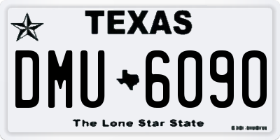 TX license plate DMU6090