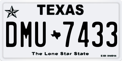 TX license plate DMU7433