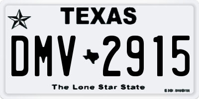 TX license plate DMV2915