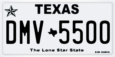 TX license plate DMV5500