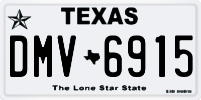 TX license plate DMV6915