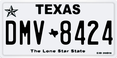 TX license plate DMV8424