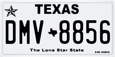 TX license plate DMV8856