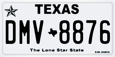 TX license plate DMV8876