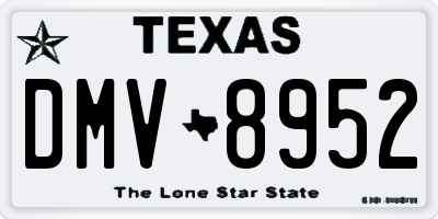 TX license plate DMV8952