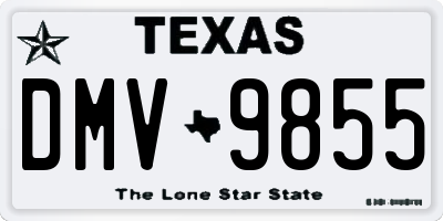 TX license plate DMV9855