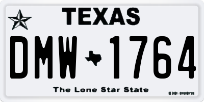 TX license plate DMW1764