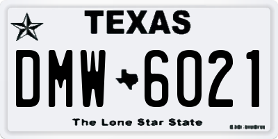 TX license plate DMW6021