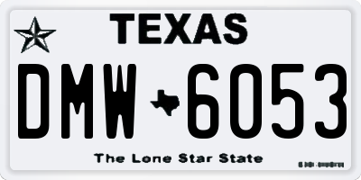 TX license plate DMW6053