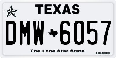 TX license plate DMW6057