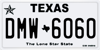 TX license plate DMW6060