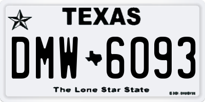 TX license plate DMW6093