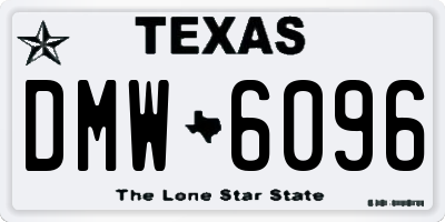 TX license plate DMW6096