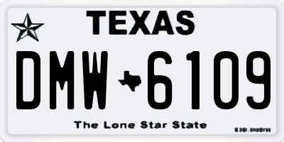 TX license plate DMW6109