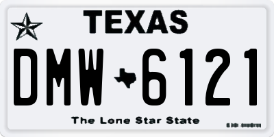 TX license plate DMW6121