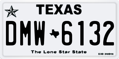 TX license plate DMW6132