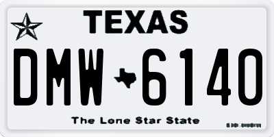 TX license plate DMW6140