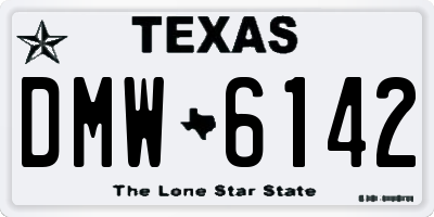 TX license plate DMW6142