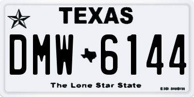 TX license plate DMW6144