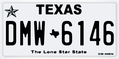 TX license plate DMW6146