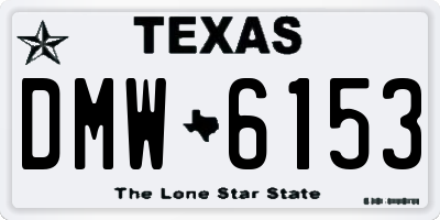 TX license plate DMW6153