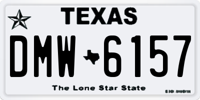 TX license plate DMW6157