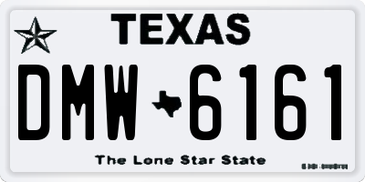 TX license plate DMW6161