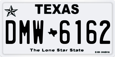 TX license plate DMW6162