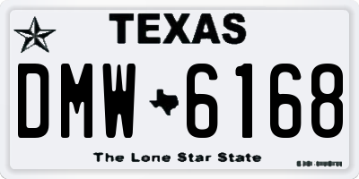 TX license plate DMW6168