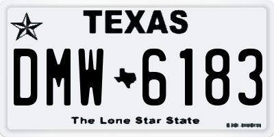 TX license plate DMW6183