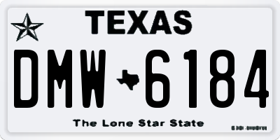 TX license plate DMW6184