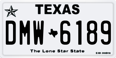 TX license plate DMW6189