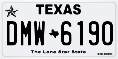 TX license plate DMW6190