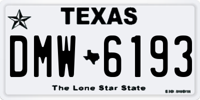 TX license plate DMW6193