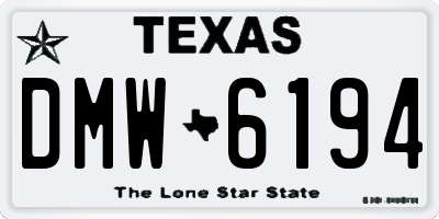 TX license plate DMW6194