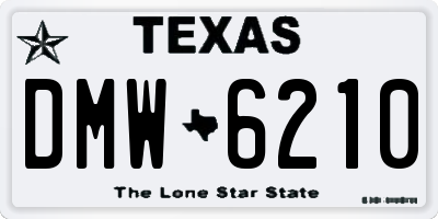 TX license plate DMW6210