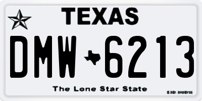 TX license plate DMW6213