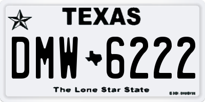 TX license plate DMW6222