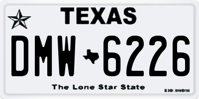 TX license plate DMW6226